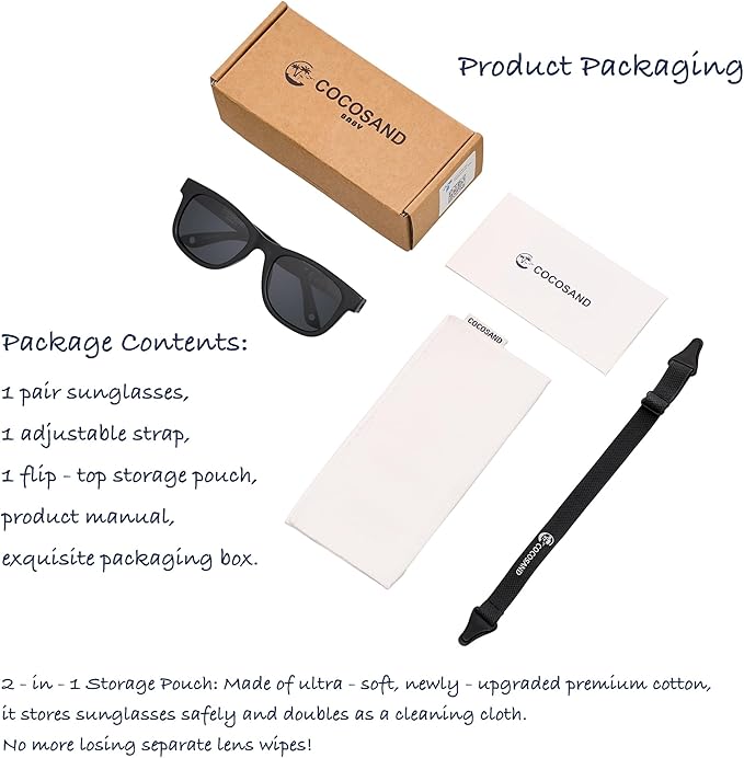 COCOSAND Flexible Baby Sunglasses with Strap Polarized UV Protection for Toddler Infant Newborn Boy Girl Age 0-24 Months