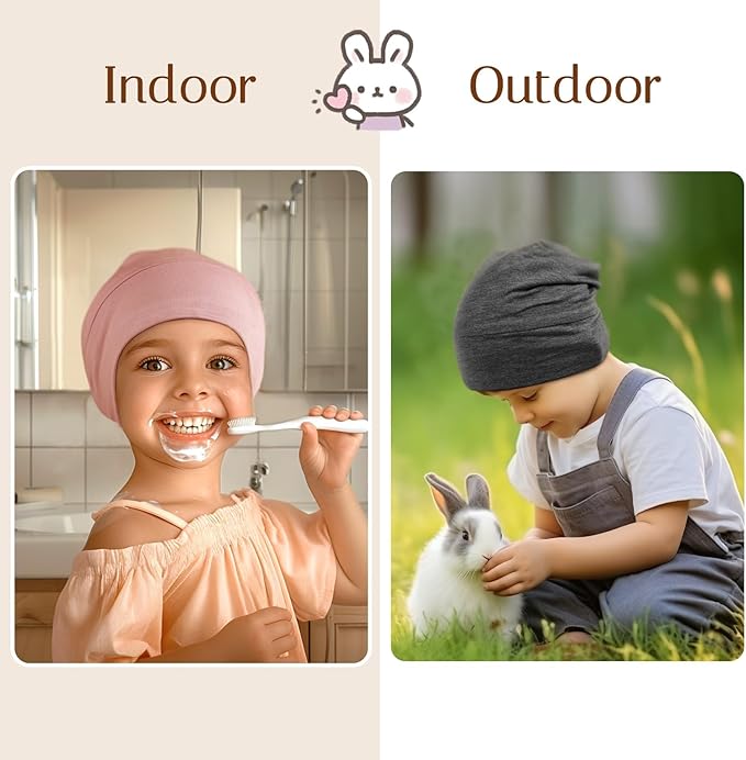 OLESILK Silk Toddler Bonnet 6-36 Months: 100% Mulberry Silk & Modal, Anti-Frizz for Curly Hair, Adjustable Fit Growing Baby