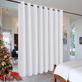 RYB HOME Extra Wide Curtains for Divider Room Separation Soundproof Temporary Door Curtains for Bedroom Closet Office Home Theatre Garage Living Room Drop Cloth, W 180 x L 84 inches, Greyish White