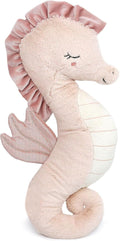 MON AMI Pink Seahorse Shaped Decor Pillow – 18x8”, Decorative Accent Throw Pillow, Ocean Stuffed Animal Plush for Nursery