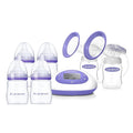 Lansinoh Oh Baby Newborn Essentials Kit – Signature Pro Double Electric Breast Pump with 25mm Flanges, 2 Feeding Bottles + 4 Count 5 oz Anti-Colic Baby Bottles with Newborn Flow Silicone Nipples