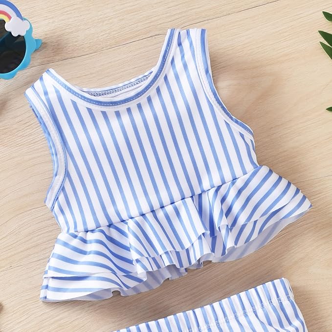 Aalizzwell Toddler Baby Girl Bathing Suit Two Piece Swimsuit Bikini Beach Wear