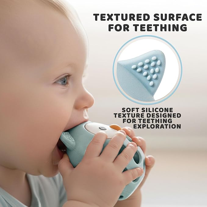 Baby’s Way Teething Toy – Owl Silicone Teether Toy for Babies 3–6 Months Toys for 6–12 Months – Baby Teething Relief, Silicone Teethers for Babies
