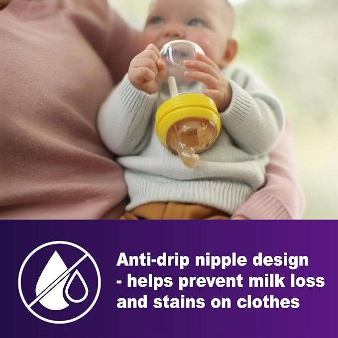 PPSU Nursing Baby Bottle, Newborn Bottles for Breastfeeding Babies, Anti-Colic, Natural Feel, Wide Neck Nipple﻿, Easy to Clean, Heat Resistant to 180°C/356°F, 5oz, 8oz, 0-6m(5 oz, 8 oz)