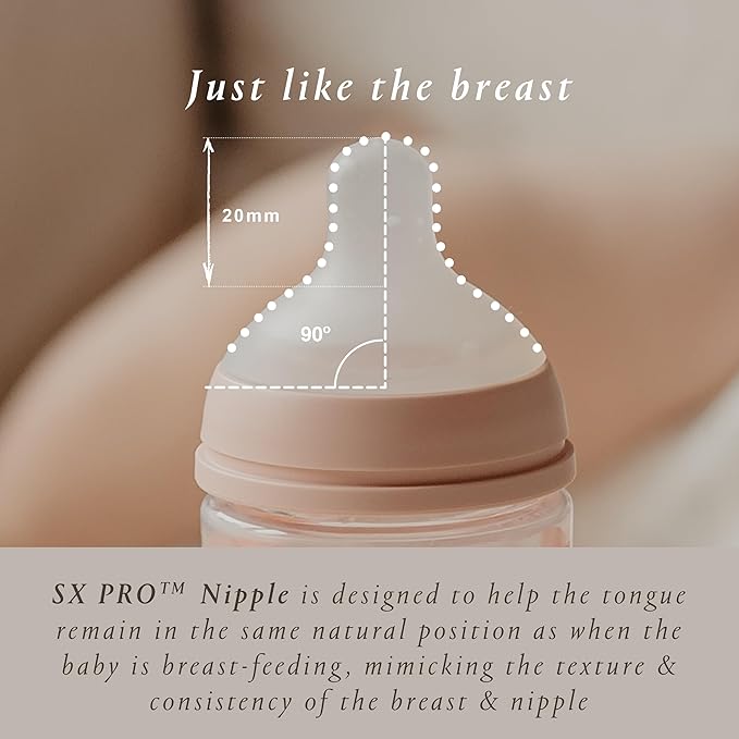 Suavinex Bonhomia Color Essence SX PRO Physiological Silicone Nipple, Pack of 2 Nipples, 3 Months, Medium Flow
