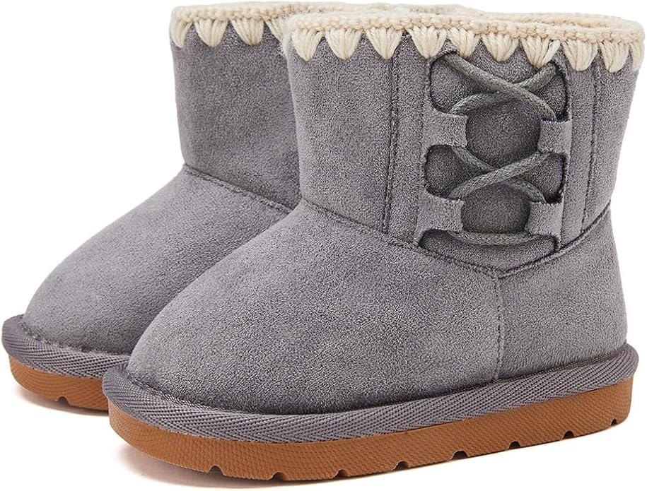 BMCiTYBM Girls Boys Snow Boots Warm Winter Fur Lined Baby Shoes (Infant/Toddler/Little Kid)