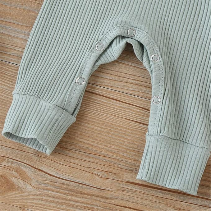 Kuriozud Newborn Infant Unisex Baby Boy Girl Clothes Button Romper Jumpsuit Basic One Piece Outfits