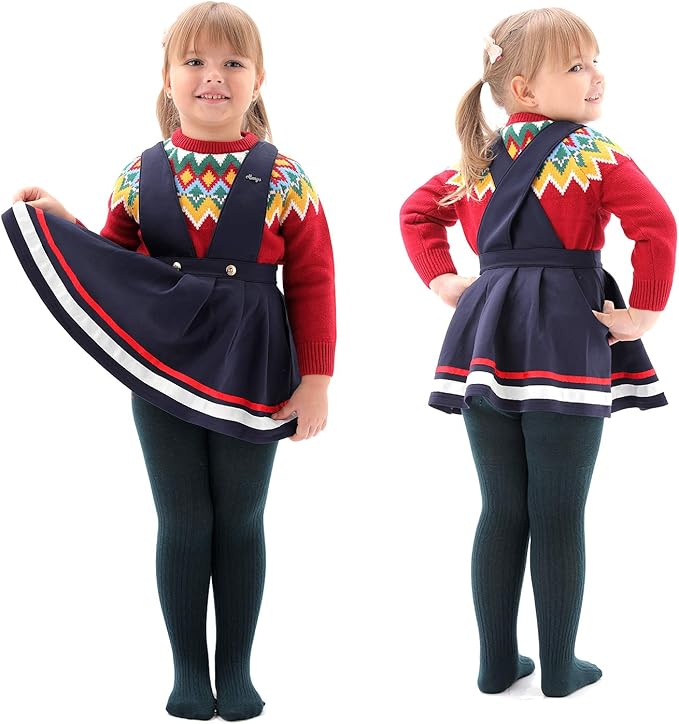EPEIUS Baby Girl Tights Thick Cable Knit Leggings Stockings Cotton Pantyhose for Newborn Infant Toddler 3/4/5/6 Pack