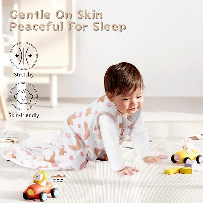 Baby Sleep Sack 0-6 Months,100% Cotton TOG 0.5 Wearable Blanket for Newborn and Infant, 3 Pack 2-Way Zipper Lightweight Sleeping Bags for Toddler