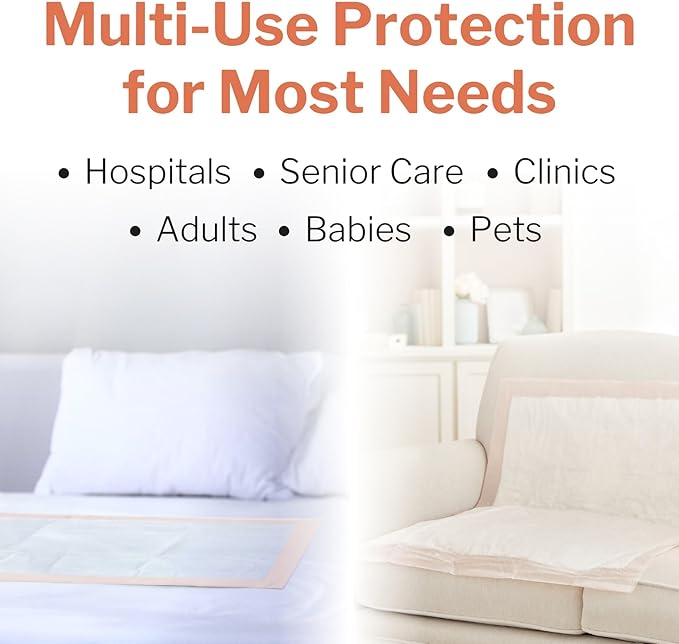 McKesson Underpads Disposable Bed Pads 30" x 36" [60 Count], Heavy Absorbency, Ultra Incontinence Chux Pads for Adults, Elderly, and Baby, Pee Pads