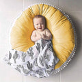 Large Floor Pillow Kids Round Floor Cushion Seating, 35 inches Big Circle Pillow, Round Pillows Seating for Children, Oversized Mat for Reading Nook Teepee Playroom Nursery Canopy Yellow