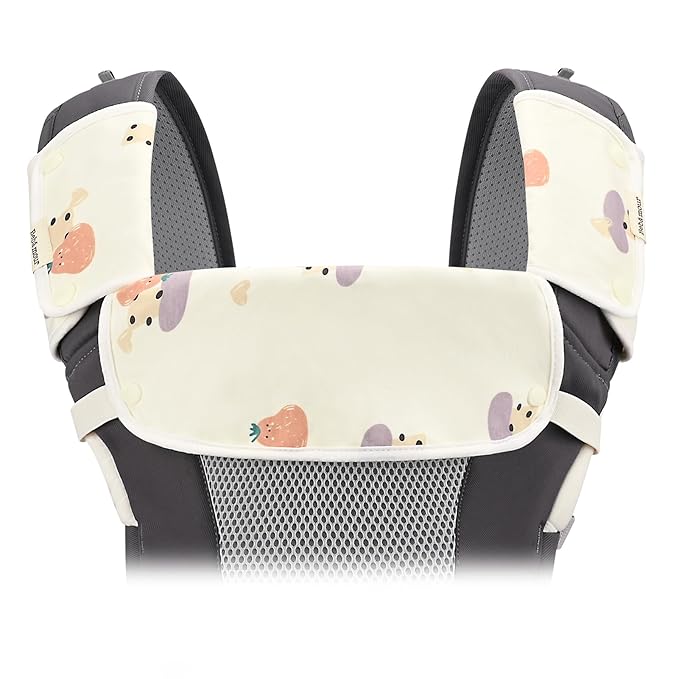 Bebamour Drool and Teething Reversible Cotton Pad White Drool Bib For Boys & Girls (Mushroom)