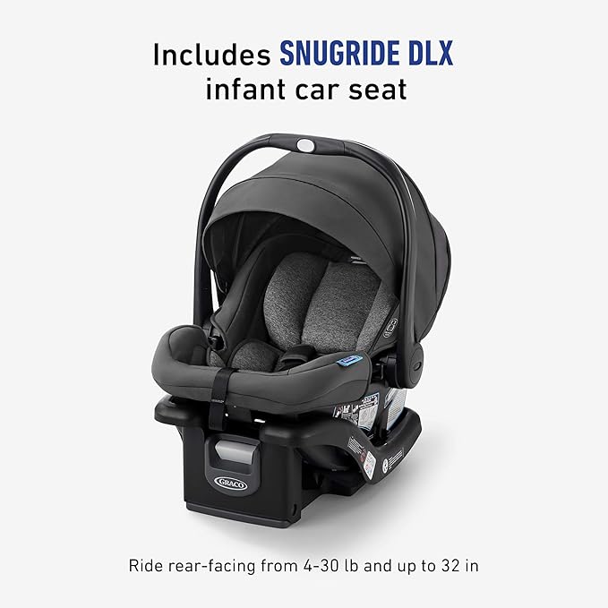 Graco Modes Nest Travel System, 3-in1 Modular Carseat Stroller Combo, Adjustable Slide2Me Infant Car Seat Carrier, Pramette, Toddler Stroller, Includes SnugRide 35 Lite Elite Infant Car Seat, Bayfield