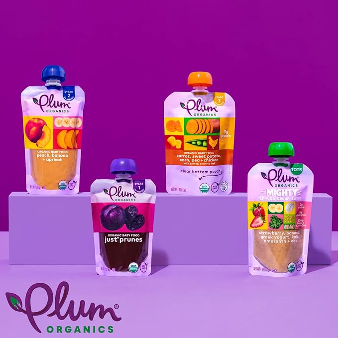 Plum Organics Variety Pack, 12+ Months – Toddler’s Taste Adventure & Sunrise Pack – Mighty 4 & Mighty Morning Organic Fruit & Veggie Pouches – 4 oz Pouch, Pack of 18 (Amazon Exclusive)