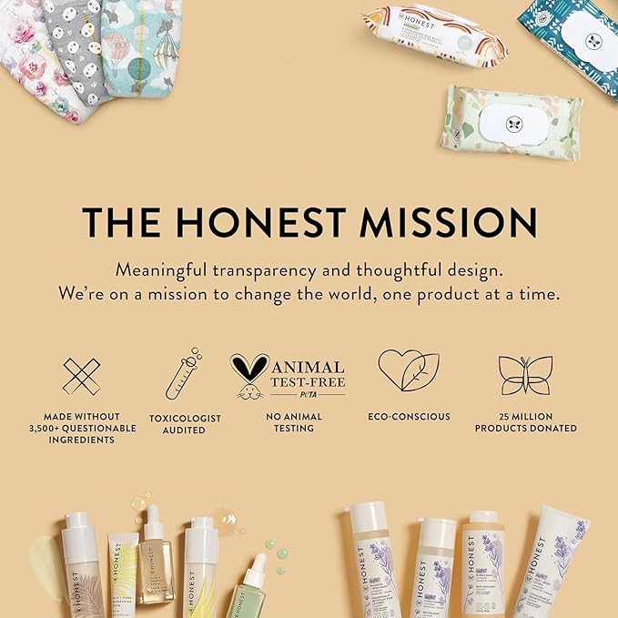 The Honest Company Foaming Bubble Bath Refill Carton | Gentle for Baby | Naturally Derived, Tear-Free, Hypoallergenic | Lavender Calm, 32 fl oz