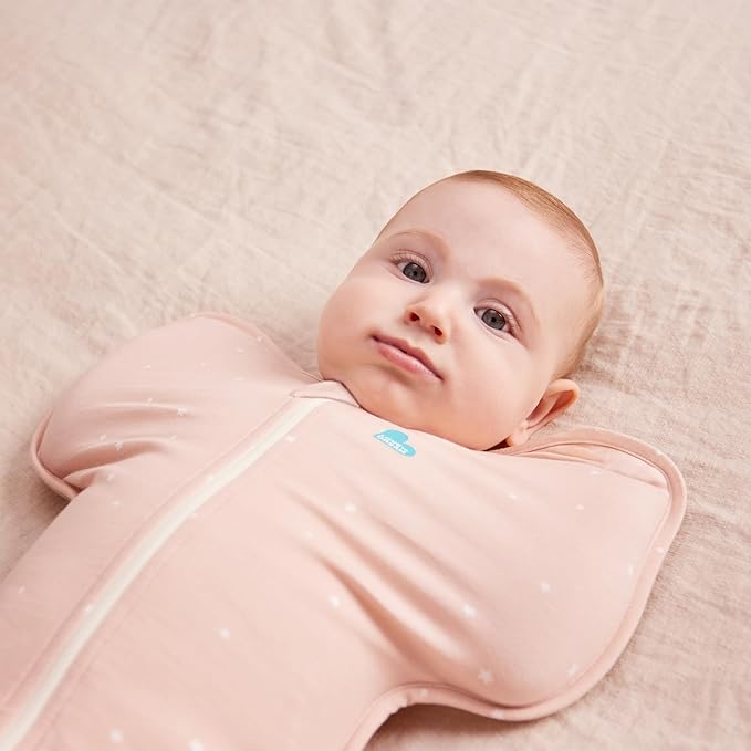 Love to Dream Swaddle UP, Baby Sleep Sack, Self-Soothing Swaddles for Newborns, Snug Fit Helps Calm Startle Reflex, New Born Essentials for Baby, 1.0 TOG, 5-8.5 lbs, Powder Pink Twinkle