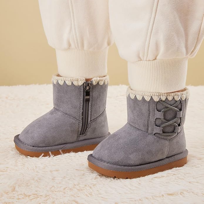 BMCiTYBM Girls Boys Snow Boots Warm Winter Fur Lined Baby Shoes (Infant/Toddler/Little Kid)