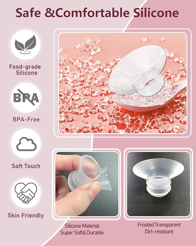 Flange Insert 2PCS 15mm Compatible with Momcozy M9/M6/M5/S12 Pro/V1 Pro/V2 pro, Spectra/Medela/Elvie/NCVI/TSRETE/eufy/Lansinoh/Paruu/MomMed Breast Pump 24mm Shields/Flanges (2pcs-15mm)