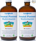 LIQUIDHEALTH Prenatal/Postnatal Multiple Liquid Women's Multivitamin with Real Folate - Pre & Postnatal Vitamins for Before, During, After Pregnancy - Made in USA, Vegan, Sugar-Free, Non-GMO (2 Pack)