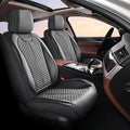 Doogo Car Seat Covers, Front Seat Covers, Automotive Seat Covers 2PCS, Luxury Gary Leather Driver Seat Cover Universal Fit for SUV Sedan Truck Truck