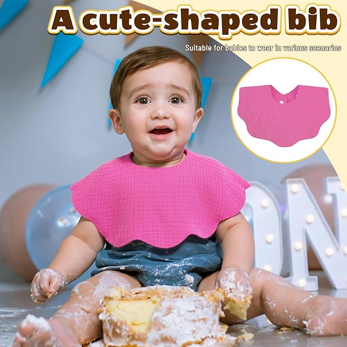 Baby Bibs Muslin Drool Teething Drooling Bibs for Baby Girl Boy Muslin Cotton