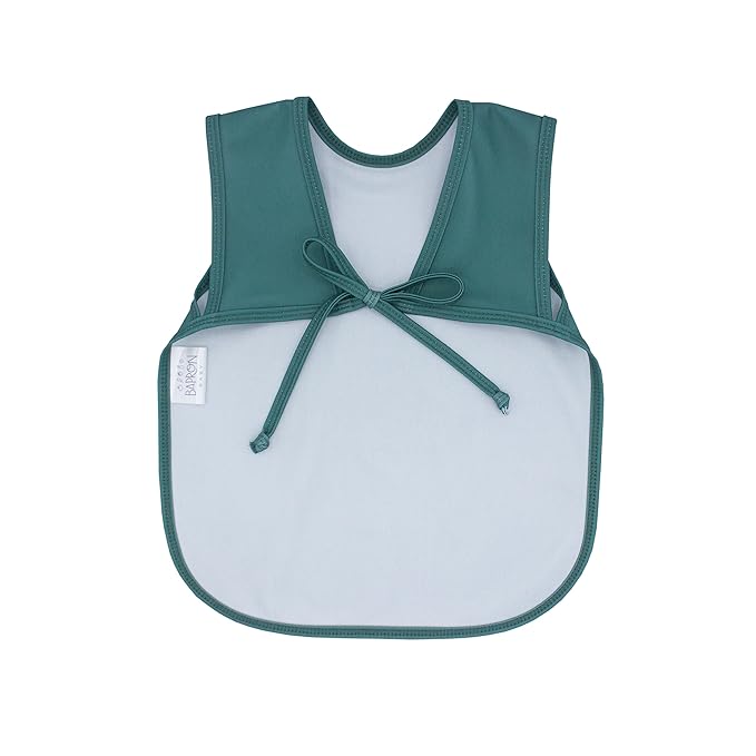 BapronBaby Minimalist Pine Bapron - No Neck Tie Safer Bib for Baby & Toddler - Soft Waterproof Stain Resistant - Machine Washable - Sz Baby/Toddler 6m-3T