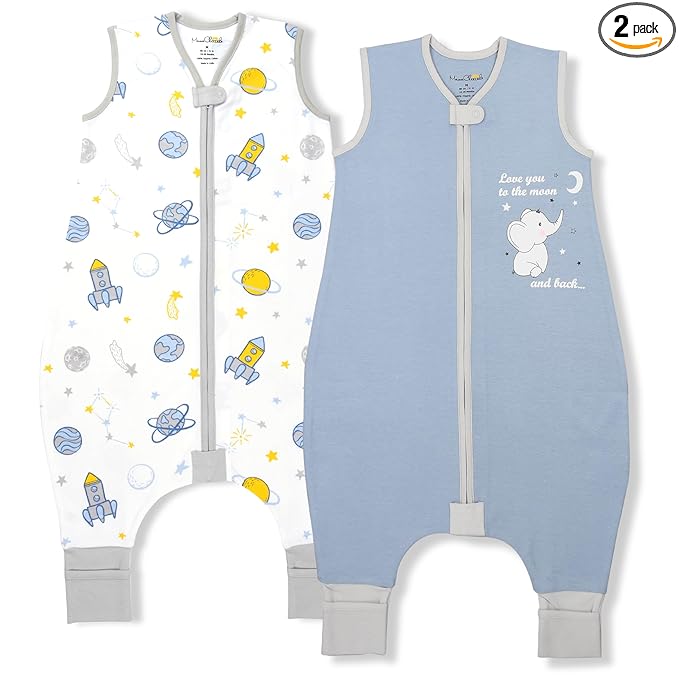 Mama Cheetah Toddler Sleep Sack with Feet, 0.5 TOG Organic Cotton Baby Wearable Blankets with Legs, Baby Sleeping Bag for Walkers, Early Walker 6-18 Month