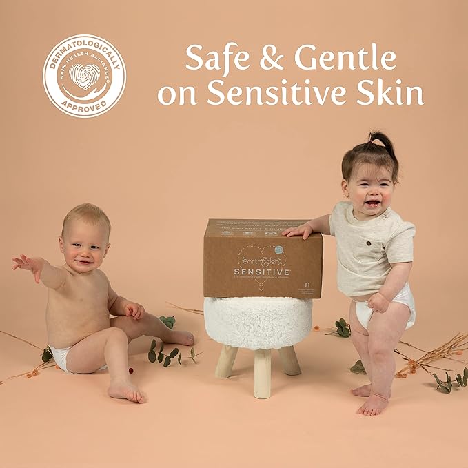 Earth & Eden Sensitive | Eco-Conscious & Hypoallergenic Diapers | Size 7 | 80 Count
