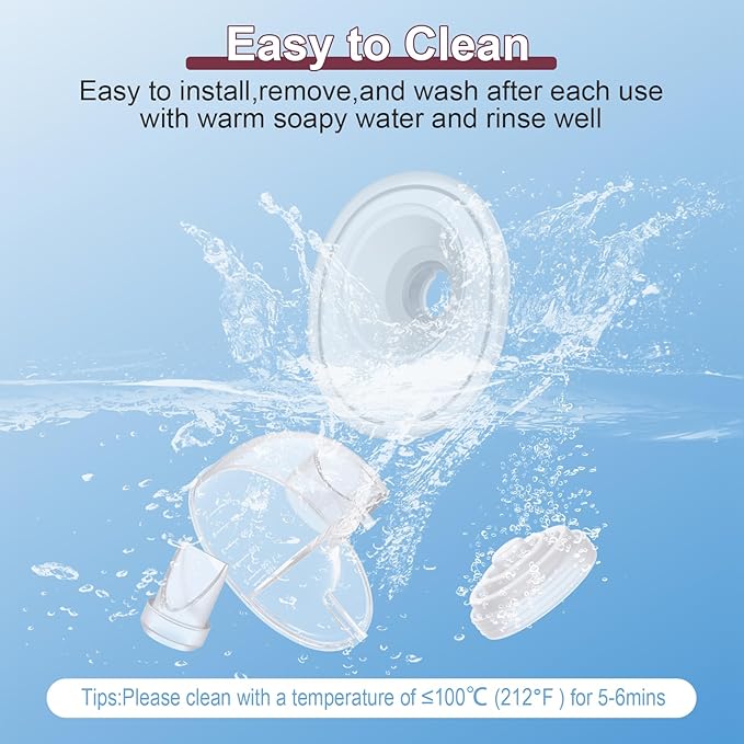 Two Complete Sets Compatible with Momcozy M5 Breast Pump Replacement Parts, 27mm Collection Cup and 15/17/19/21mm 8pcs Flange Size Kit for M5 only, not Other Models