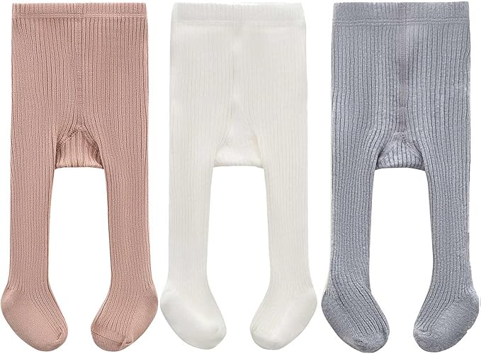 CECORC Baby Girls Tights Toddler Cable Knit Leggings Thick Cotton Infant Stockings Pantyhose 1-10T