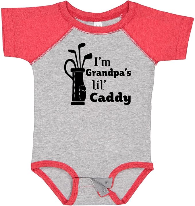 inktastic I'm Grandpa's Lil' Caddy- Golf for Kids Baby Bodysuit