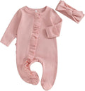 CIYCUIT Baby Girls Cactus Footies Newborn Zip Up Onesie Romper
