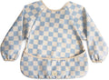 mushie Long Sleeve Baby Bib | Water Resistant Adjustable Fit for Ages 6-24 Months
