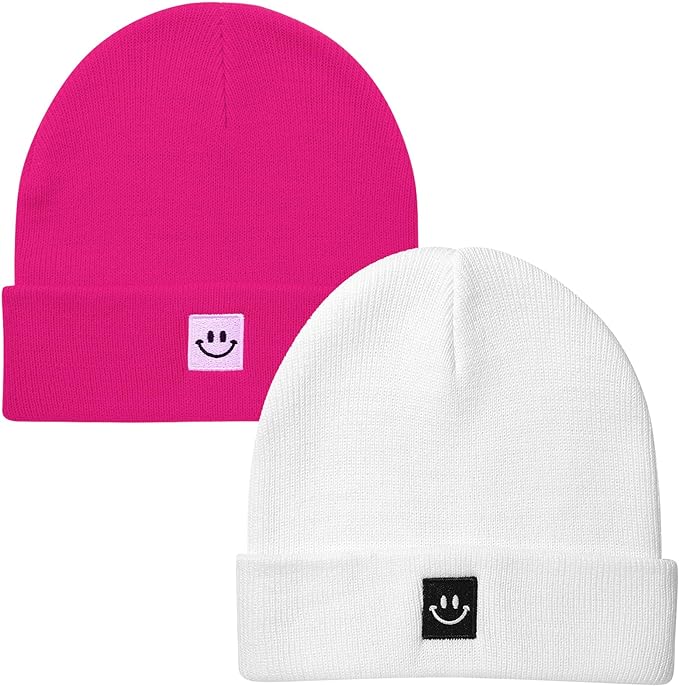 2Pack Baby Beanie Knit Toddler Hat for Girls Boys 0-8 Years