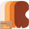 KeaBabies 4-Pack Baby Burp Cloths Baby Girl, Boy - Organic Cotton Burp Cloth, Extra Large, Absorbent, Soft Burping Cloths & Bibs Set for Babies, Newborn Burp Clothes, Thick Burp Ragss (Sahara)
