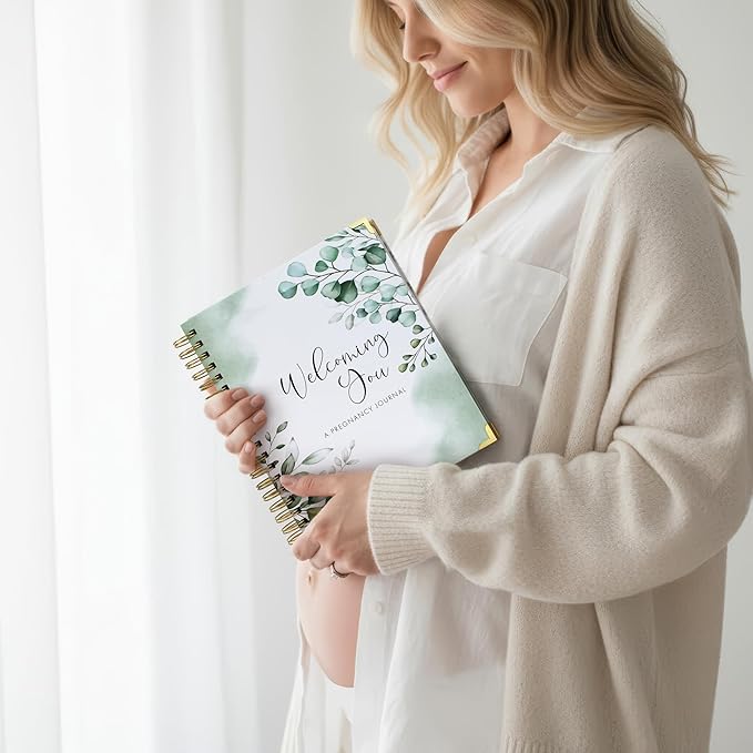 Pregnancy Journal and Memory Book with Stickers and Keepsake Pocket - Lovely Must Have Gift for First Time Moms to Be - The Perfect Planner to Track Your Little Ones Life-Changing Journey