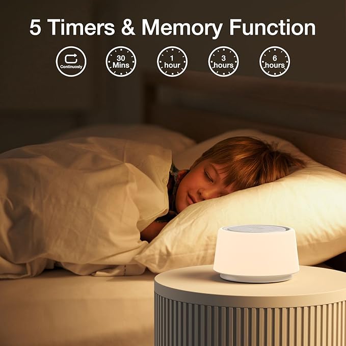 LEICEX White Noise Sound Machine | Sound Machine for Baby Rechargeable | 30 Soothing Sounds | 10 Colors Night Light | White Noise Machine for Sleep Baby Adults Portable Sound Machine for Home Travel