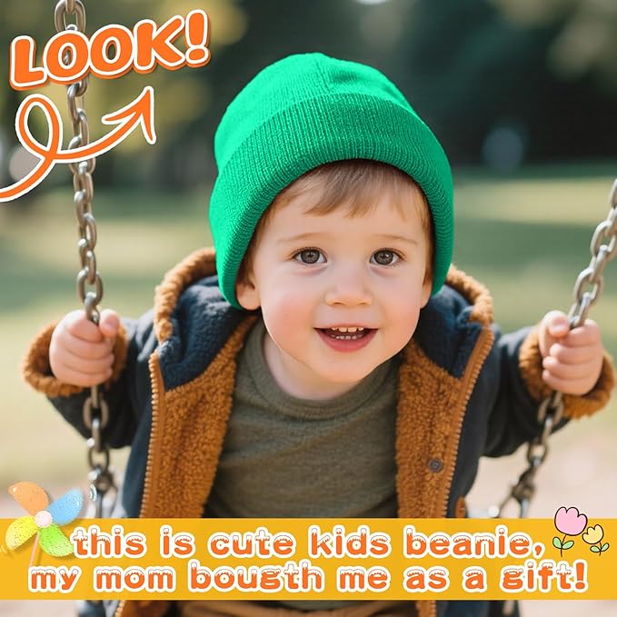 ZOORON Toddler Beanie Baby Beanies for Boys Girls Kids Winter Hats Children Knit Warm Caps 0-12years