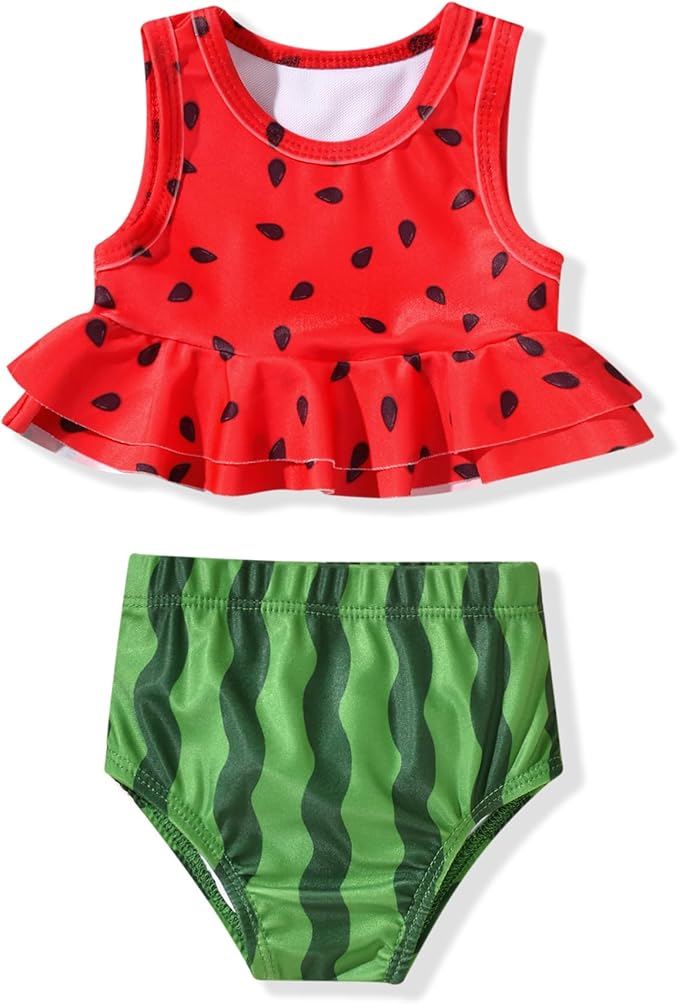 Aalizzwell Toddler Baby Girl Bathing Suit Two Piece Swimsuit Bikini Beach Wear