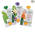Kekoa Foods 100% USDA Certified-Organic Vegetarian Baby Food Puree Variety Pack: 3.5 oz Squeeze Pouches (18 Total) | Beets, Fennel & Kale, Peas & Mint, Squash & Kale with Turmeric | Non-GMO