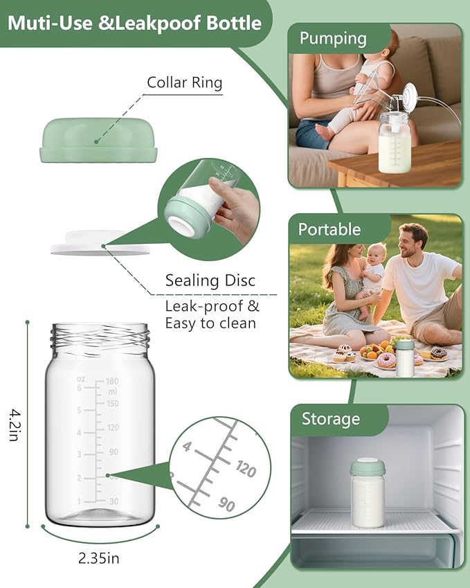 Breast Pump Parts Compatible with Spectra S1/S2/9 Plus/Synergy Gold, Full Set Replacement Parts for Spectra Include 32mm Flange, Duckbill Valve, Backflow Protector, Tubing, Bottle, Not Original Parts