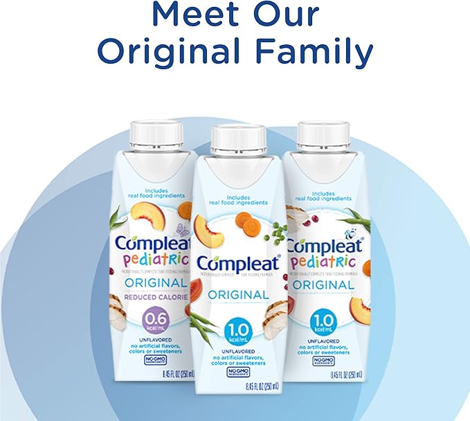 Compleat Pediatric 1.0mL, Nutritionally Complete Tube Feeding Formula, Unflavored, 24 Pack
