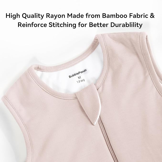 Rayon Made from Bamboo Toddler Sleep Sack with Feet 6-12 Months 1.0 Tog Ultra Soft Toddler Sleeping Sack Baby Sleep Bag Walker Quilted Wearable Blanket with Legs 2-Way Zipper Lightweight