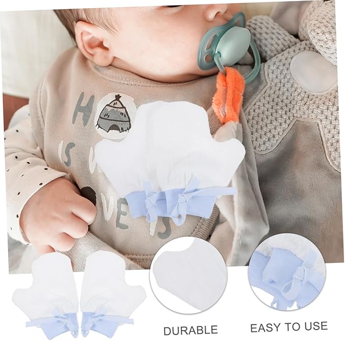 BESPORTBLE 1pair Teething Relief Mittens for Newborns Cut Resistant Gloves Finger Biting Stop Boy Girl Finger Protector Comfortable for Boys Skin-friendly