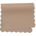Ava + Oliver Vegan Leather Baby Changing Mat (16 X 30 in) - Multipurpose Wipeable and Portable Diaper Mat - Foldable for Travel (Taupe Scallop)