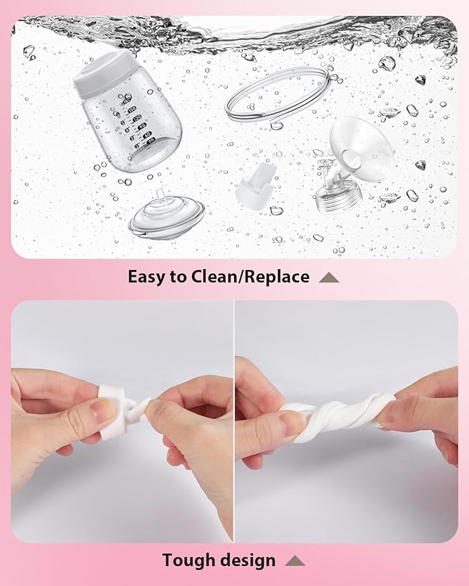 Breast Pump Parts Compatible with Spectra S1/S2/9 Plus, Not Original Accessories, Full Set Replacements Include 19mm Flanges, Valves, Backflow Protectors (Duckbills Included), Tubings and Bottles
