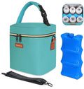 Breastmilk Cooler Bag with Ice Pack, Mancro Insulated Baby Bottle Tote Bag Fits up to 6 Bottles of up to 9 Ounces, Baby Bottle Bag for Nursing Mothers, Green