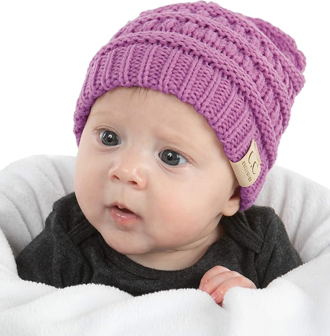 Funky Junque Baby Winter Hat – Cute Newborn Hats, Cozy Warm Infant Beanie, Soft Knit Stocking Stuffer for Babies 0–12 Months