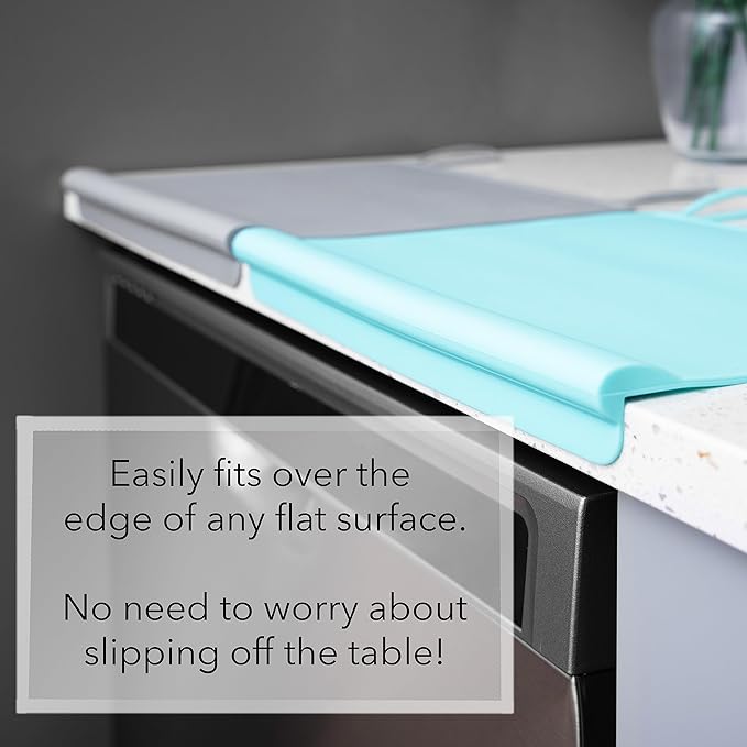 The Table Tyke Table Tyke Placemat XL Silicone Baby Placemat with Teething Edge Bumper - Waterproof Toddler Table Mat for Eating, BPA Free, Dishwasher Safe (Sage Green)