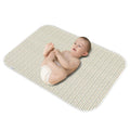 Baby Diaper Changing Pad, 21 5/8" x 31.5" Waterproof Changing Pad Liners - Reusable Soft and Absorbent Portable Changing Mat(Stripe1PCS)